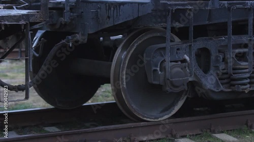 Wallpaper Mural Wheels of the train Metal large wheels of a heavy freight train car Torontodigital.ca