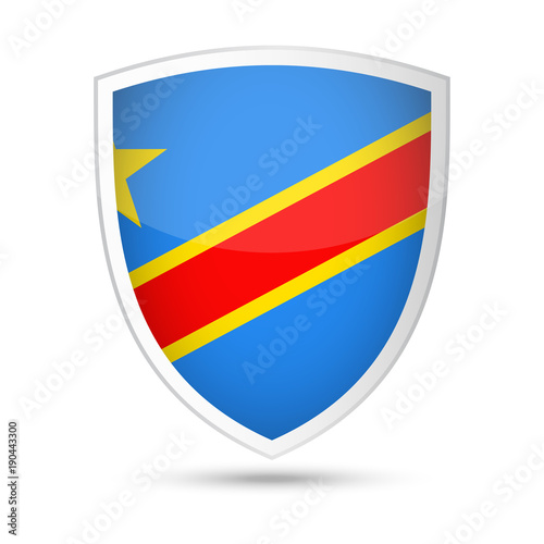 Democratic Republic of the Congo Flag Vector Shield Icon Free Download Democratic Republic of the Congo Flag Vector Shield Icon - GFXLoad