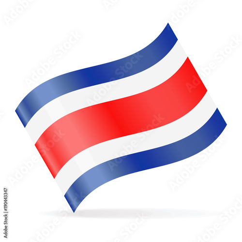 Free Download Costa Rica Flag Vector Waving Icon - GFXLoad