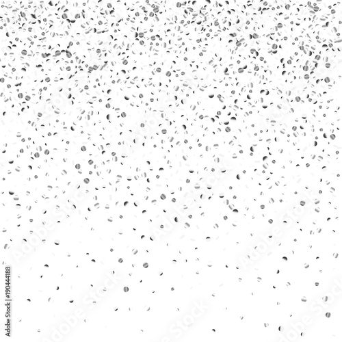 Silver confetti point on a white background.