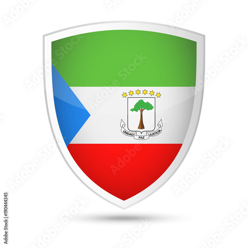 Equatorial Guinea Flag Vector Shield Icon Free Download Equatorial Guinea Flag Vector Shield Icon - GFXLoad
