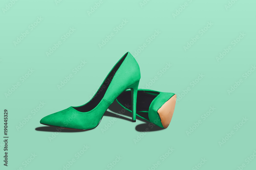 Green Bright Modern High Heels Pump Woman Shoes Stock Illustration -  Download Image Now - 2015, Bright, Clip Art - iStock