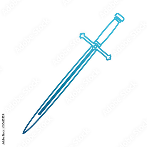 Sword medieval weapon icon vector illustration graphic design