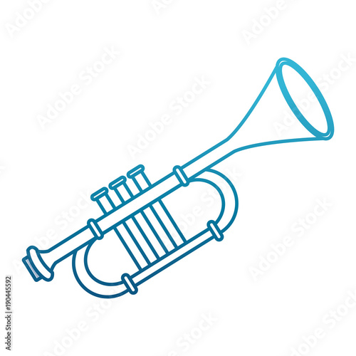 Trumpet music instrument icon vector illustration graphic design
