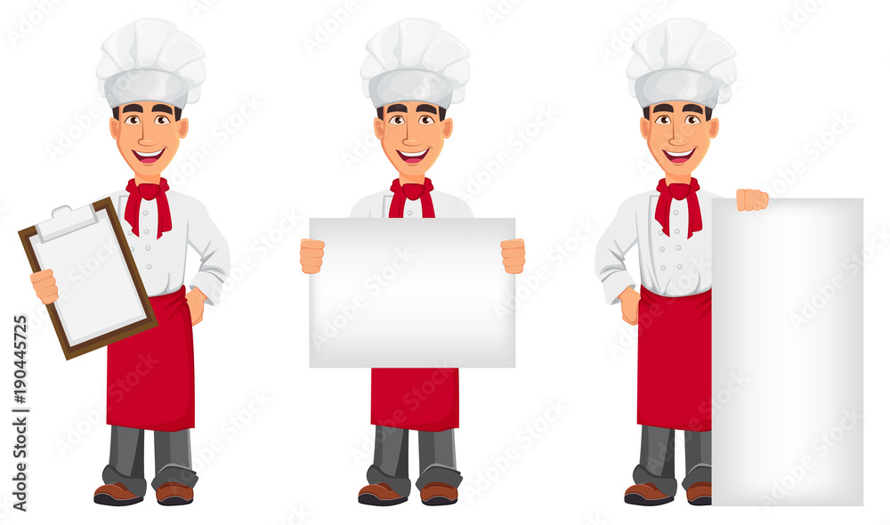 Young professional chef in uniform Young professional chef in uniform
