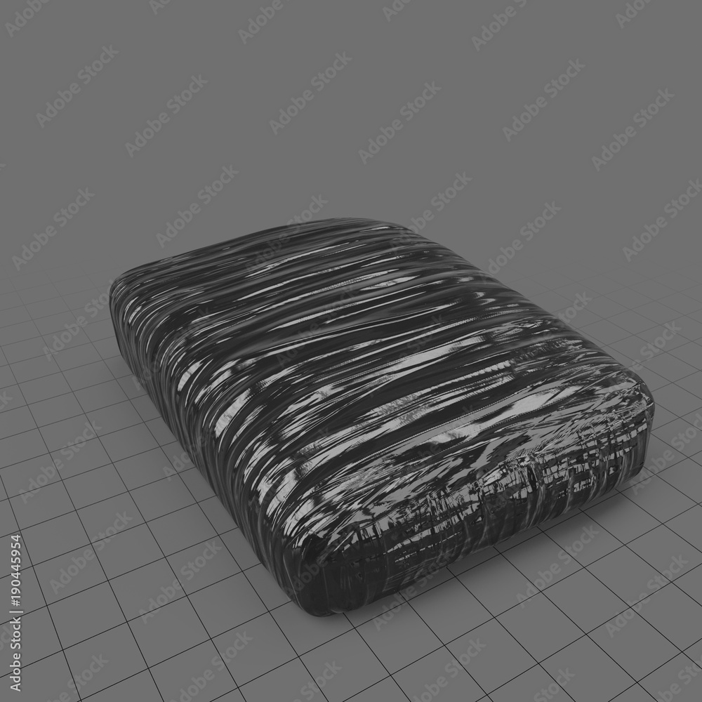 Drug brick wrapped in black packaging Stock 3D asset Adobe Stock