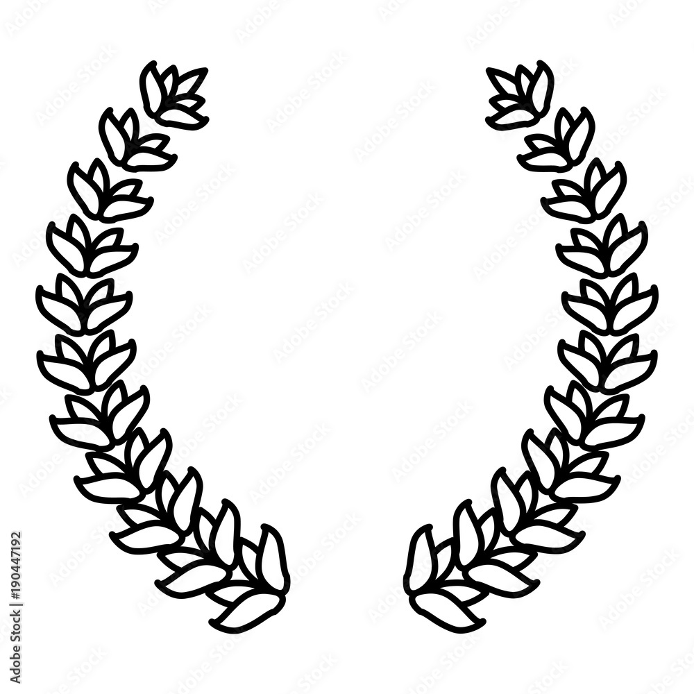 Wreath leaves symbol icon vector illustration graphic design Wreath leaves symbol icon vector illustration graphic design