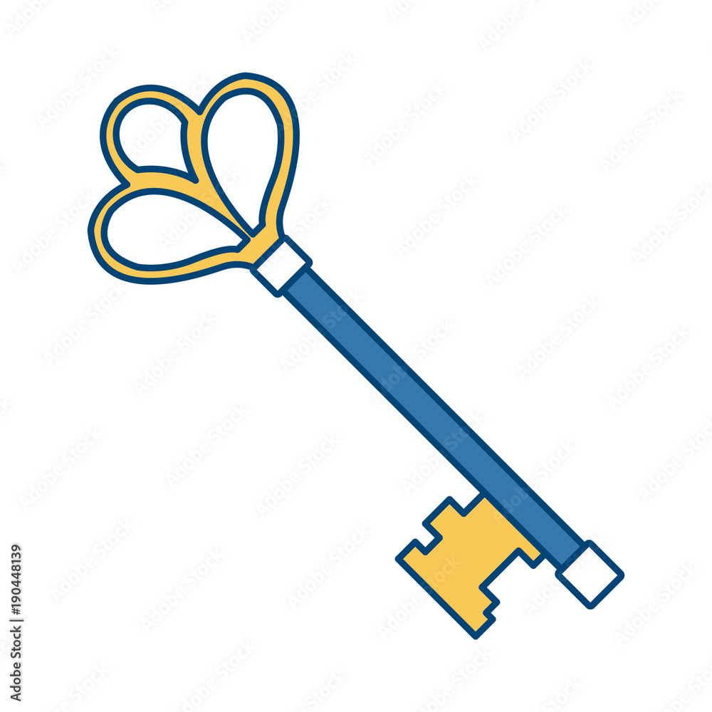 Antique key isolated icon vector illustration graphic design Antique key isolated icon vector illustration graphic design