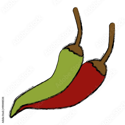 Hot spicy chillis icon vector illustration graphic design