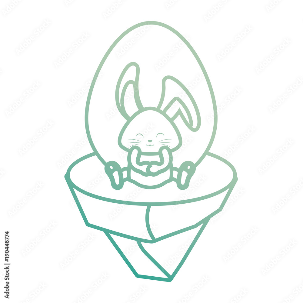 rabbit with easter egg vector illustration rabbit with easter egg vector illustration