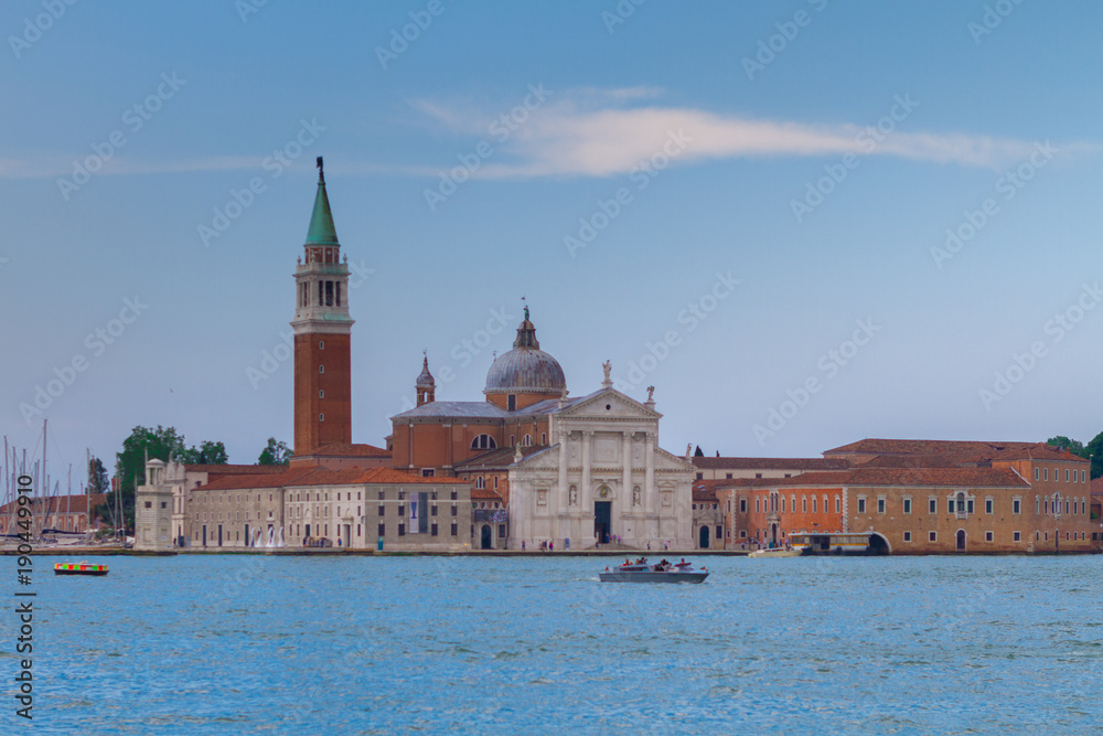 VENICE, ITALY - on May 5, 2016. San Giorgio di Maggiore church with reflection in Venice, Italy