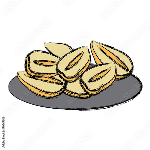 Oat flakes isolated icon vector illustration graphic design