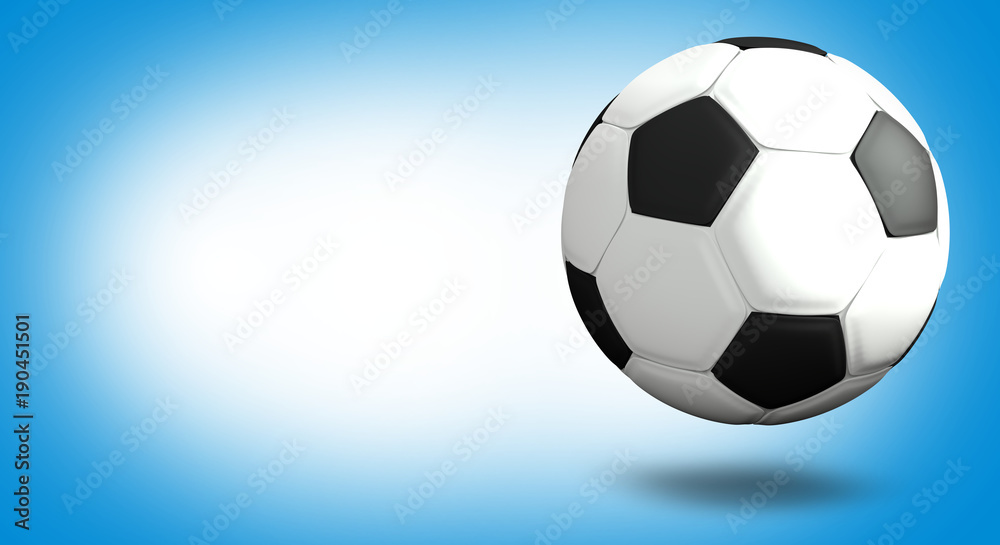 Naklejka premium soccer football ball 3d rendering
