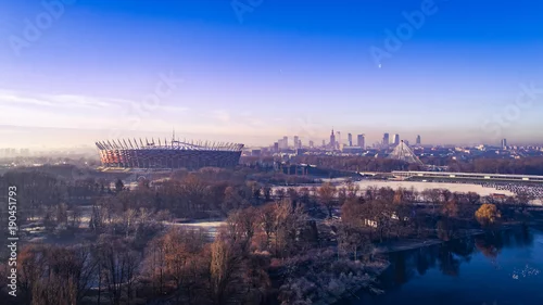Fototapeta Smog nad Warszawą