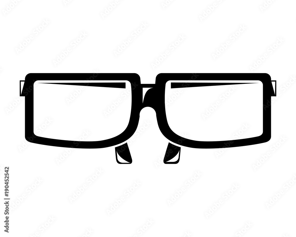 glass 3d accessory vision optical icon vector illustration