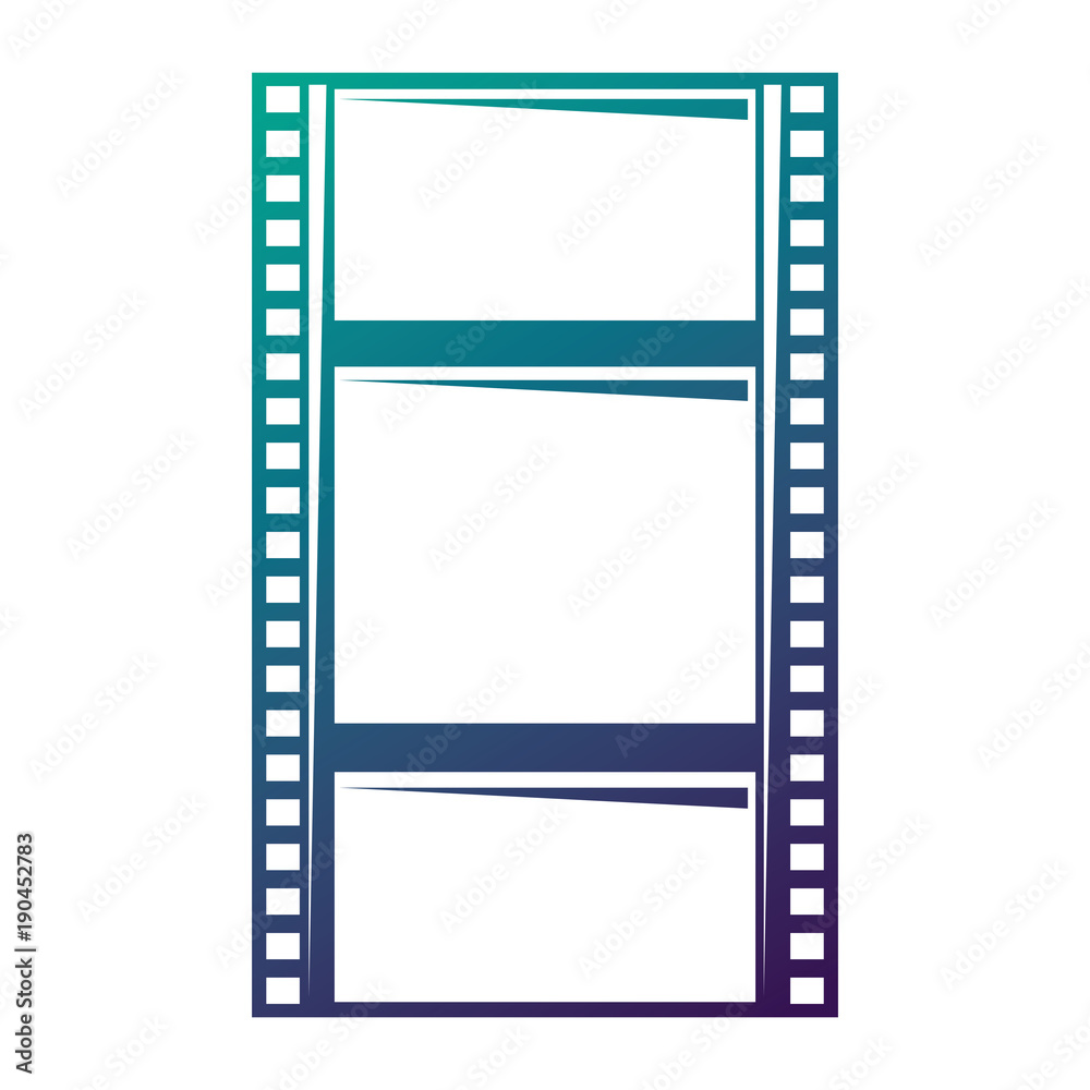 blank film strip negative border hole vector illustration degraded color design