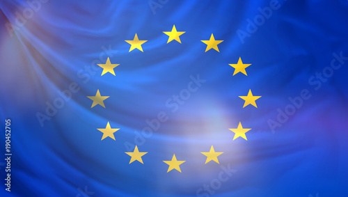 flag of Europe EU flag 3d rendering