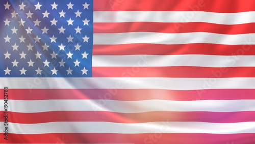 flag of the united states of america 3d rendering background