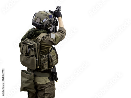 army isolated on white background. clipping path.