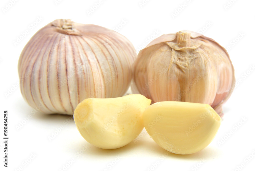 Fresh garlic isolated on white background Fresh garlic isolated on white background