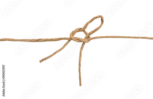 A mail knot wrapping on white