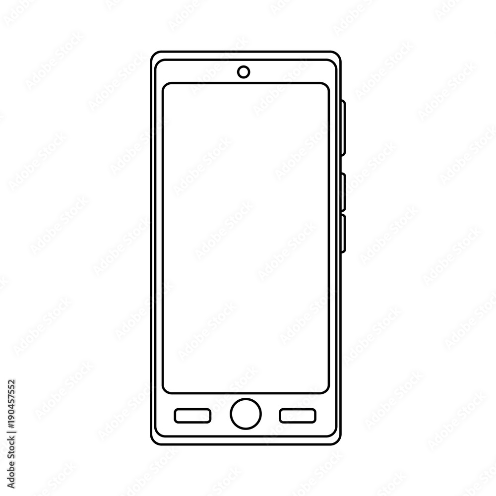 smartphone with blank screen icon image vector llustration design black line smartphone with blank screen icon image vector llustration design black line