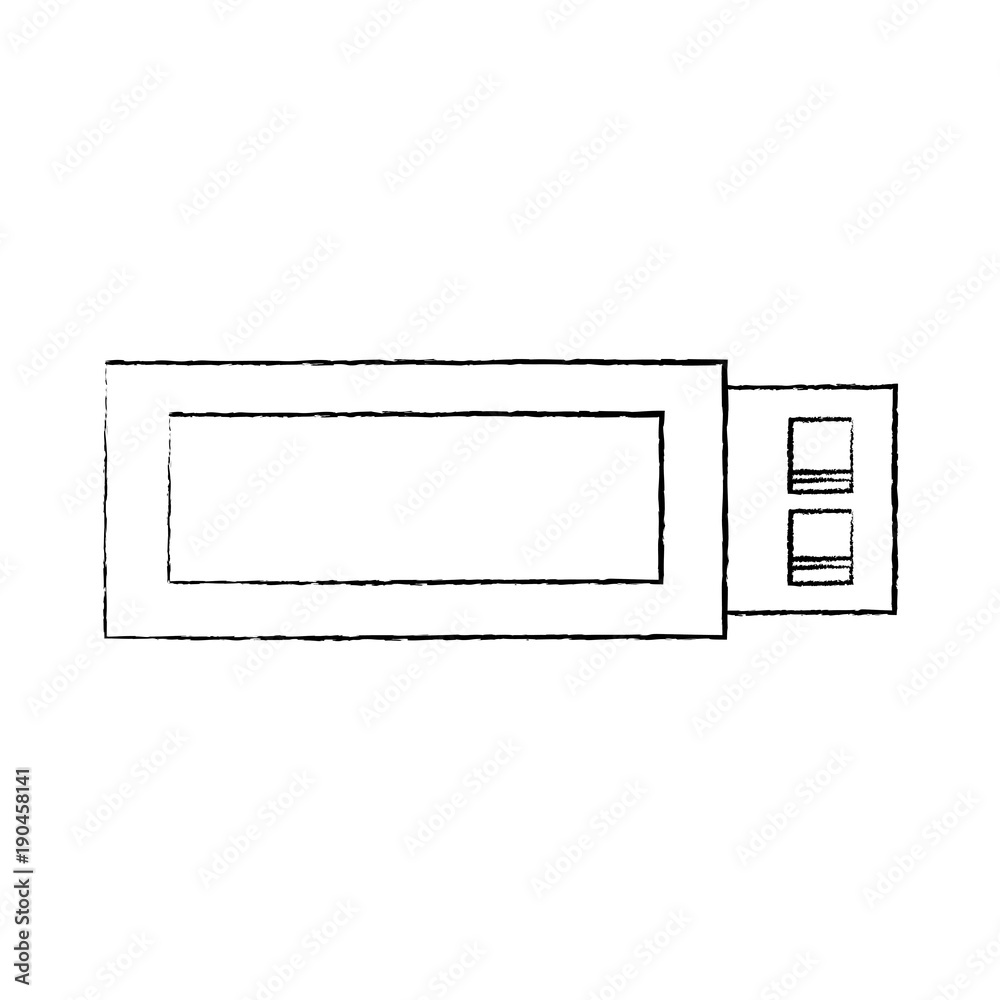 usb drive icon image vector llustration design black sketch line usb drive icon image vector llustration design black sketch line