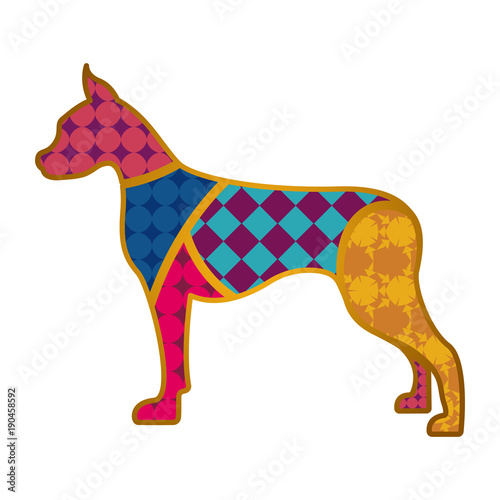 Fototapeta Naklejka Na Ścianę i Meble -  Textured dog image. Chinese new year