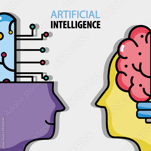 silhouette men with brain circuits and bulb