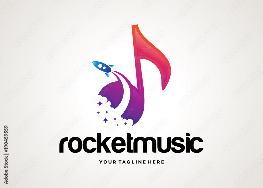 Rocket Writer Logo Template Design Vector, Emblem, Design Concept, Creative Symbol
