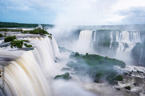 Iguazu Falls (Iguacu Falls) on the border of Argentina and Brazil. photo