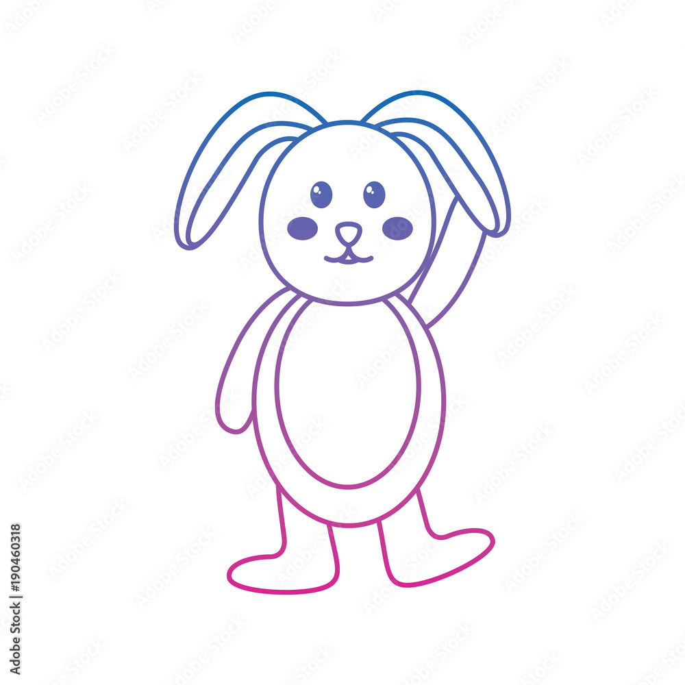 rabbit or bunny icon image vector illustration design blue to purple line rabbit or bunny icon image vector illustration design blue to purple line