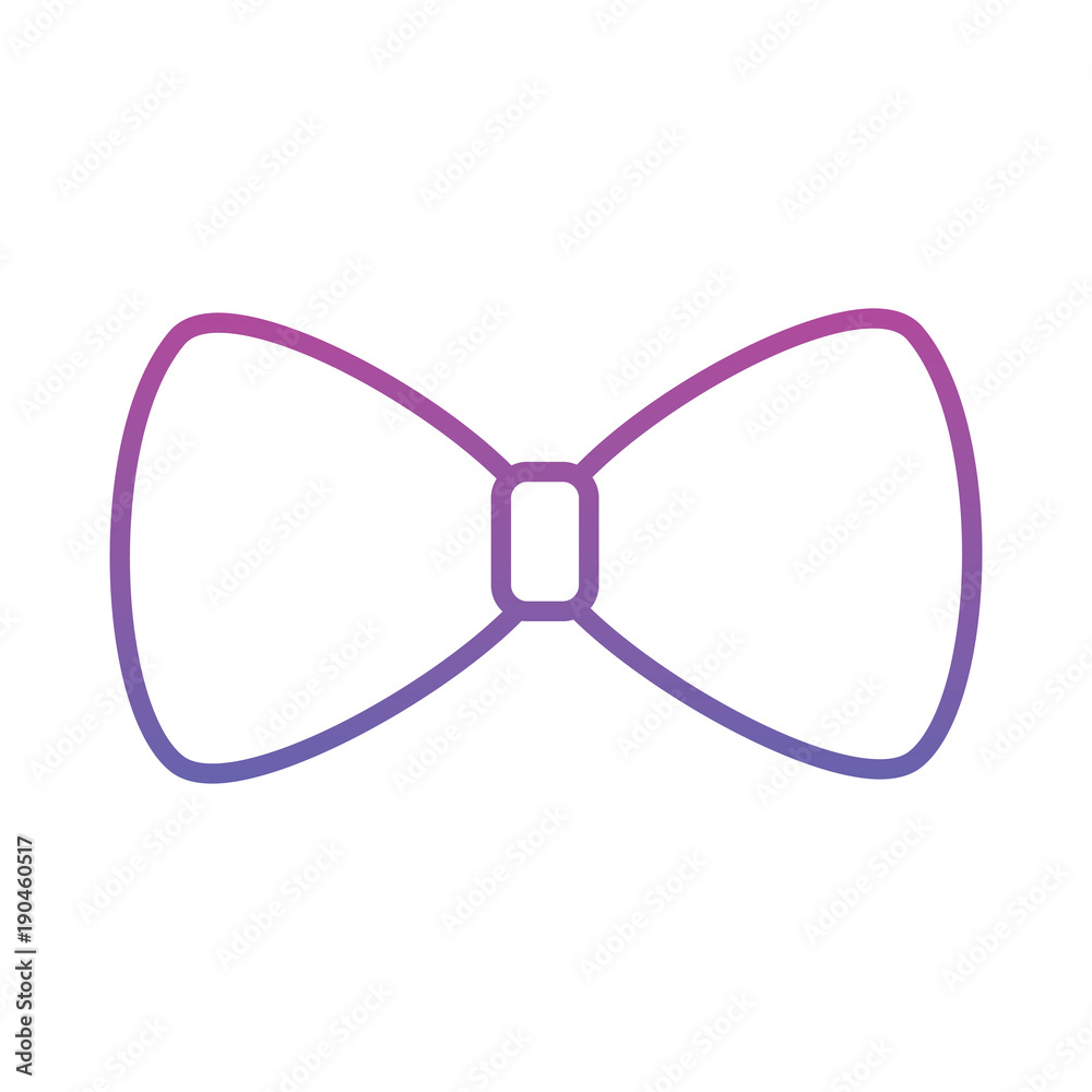 bowtie or bow icon image vector illustration design  blue to purple line