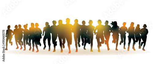 Running people