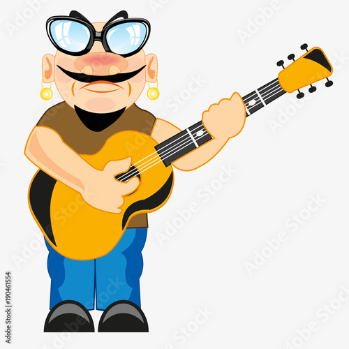 Singer with guitar