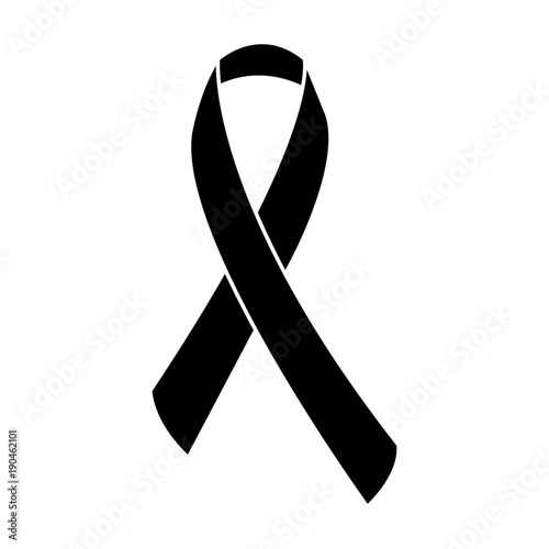 awareness ribbon icon image vector illustration design  black and white