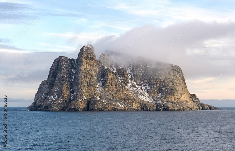 Coastal Clouds on a Barren Island