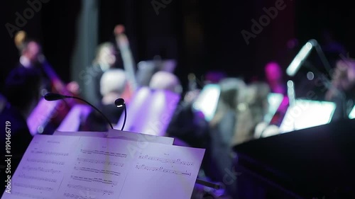 Symphony Orchestra during performance photo