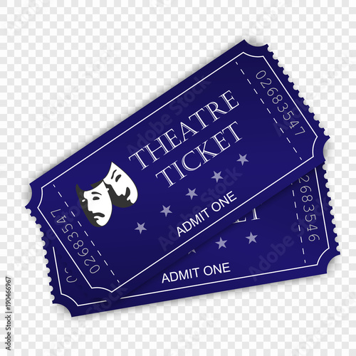 tickets isolated on transparent background