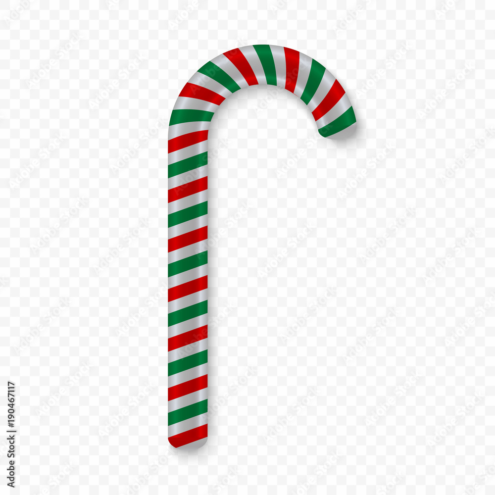 Obraz premium candy cane isolated on transparent background