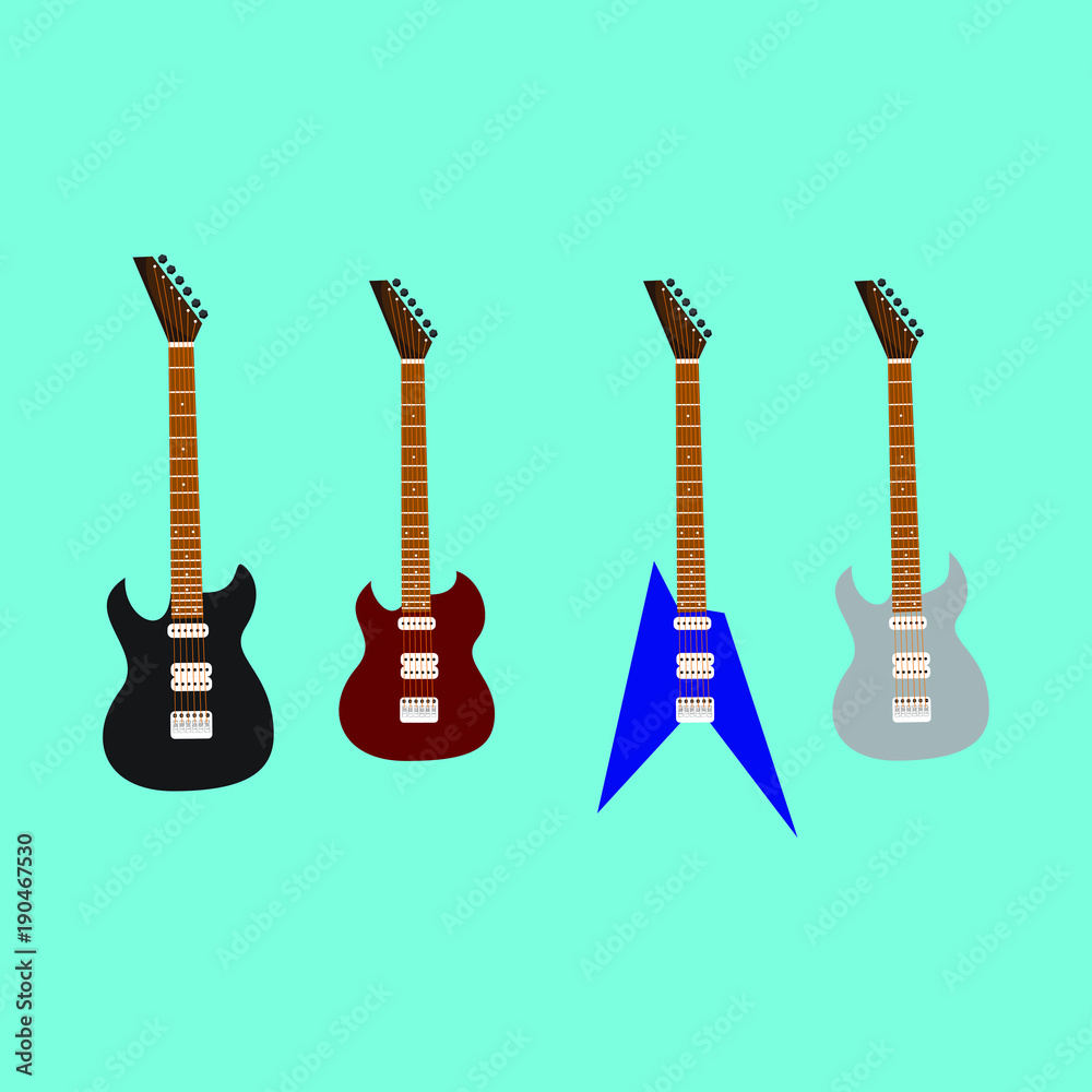 Naklejka premium guitars vector
