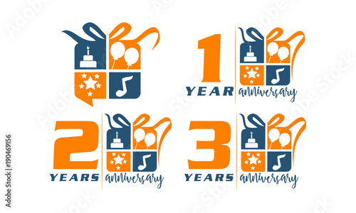 Gift Box Ribbon Anniversary Set