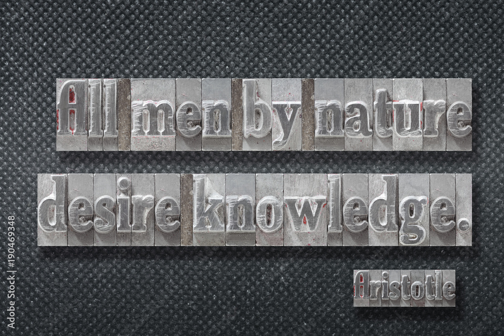 Obraz premium desire knowledge Aristotle