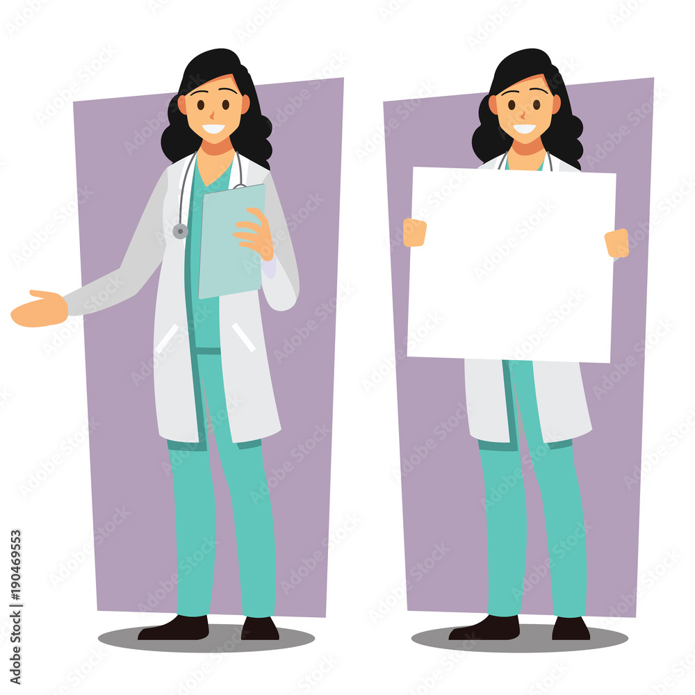 Diverse set of female doctor , healthcare Providers , Vector illustration cartoon character Diverse set of female doctor , healthcare Providers , Vector illustration cartoon character
