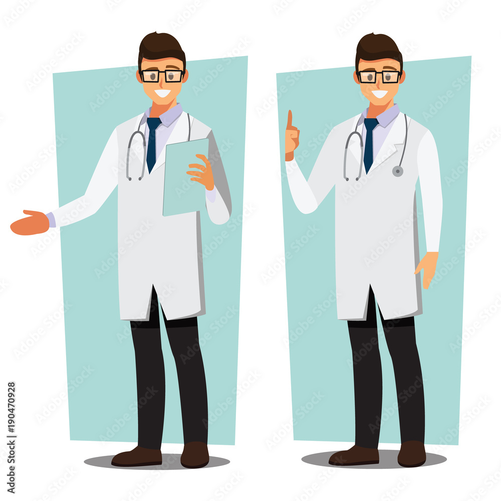 Medical doctors character professors presents, illustration Medical doctors character professors presents, illustration