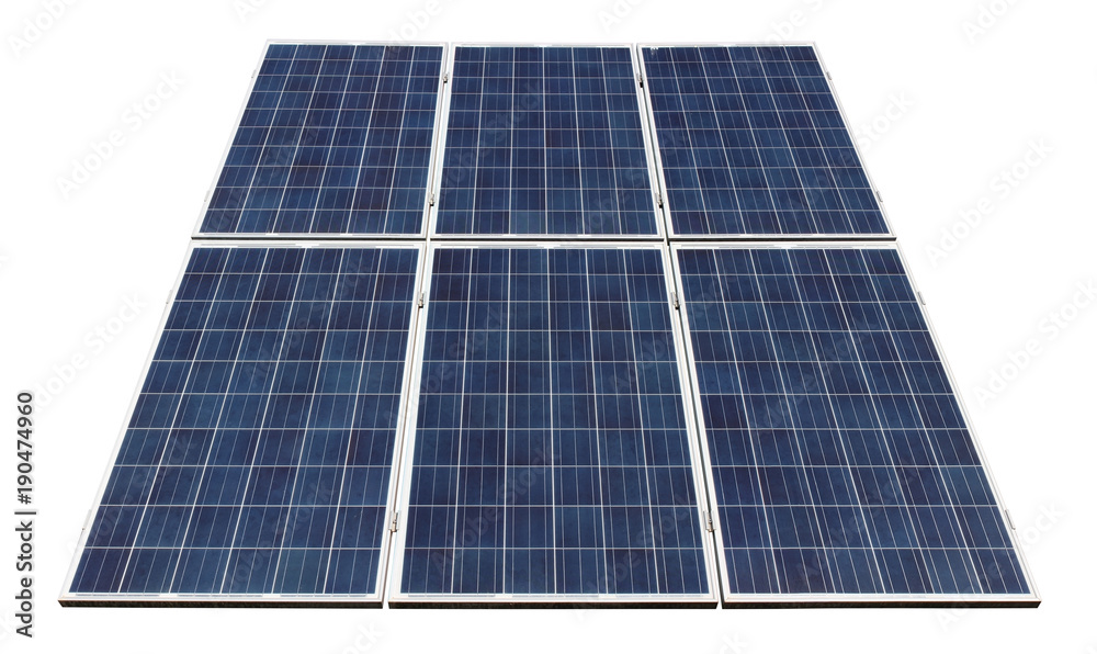 Fragment of real stationary inclined solar panel for power generation Fragment of real stationary inclined solar panel for power generation
