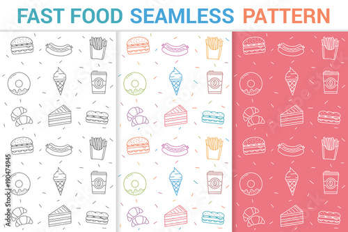Fast Food Seamless Pattern