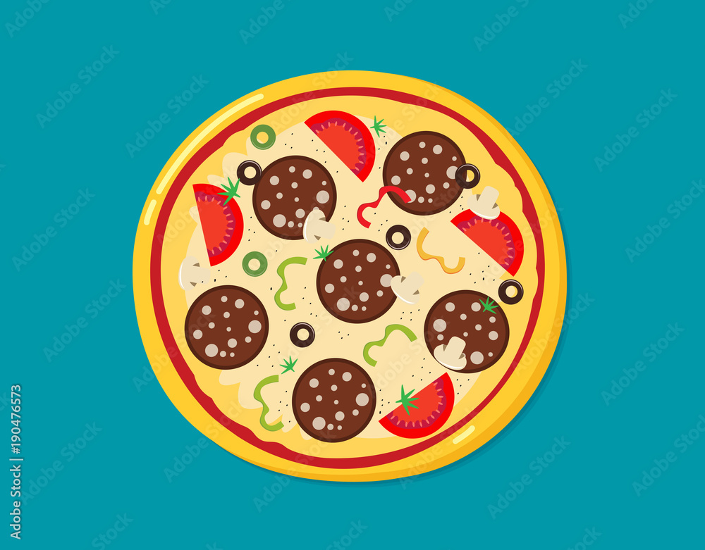 vector illustration of italian pizza vector illustration of italian pizza