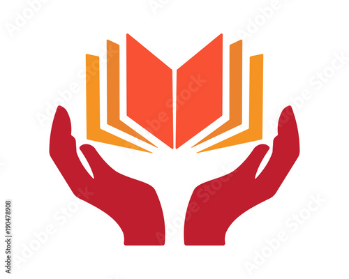 book hand image vector icon logo symbol