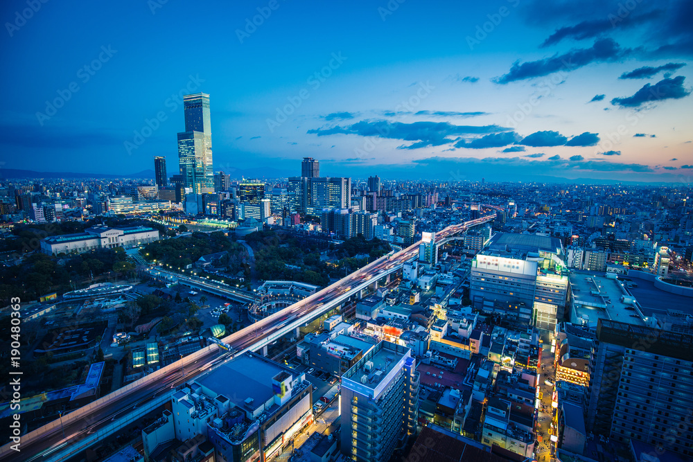 Obraz premium Krajobraz miasta Japonii Osaka